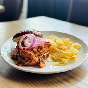 BBQ PULLED CHICKEN SANDWICH BBQ PULLED CHICKEN SANDWICH
